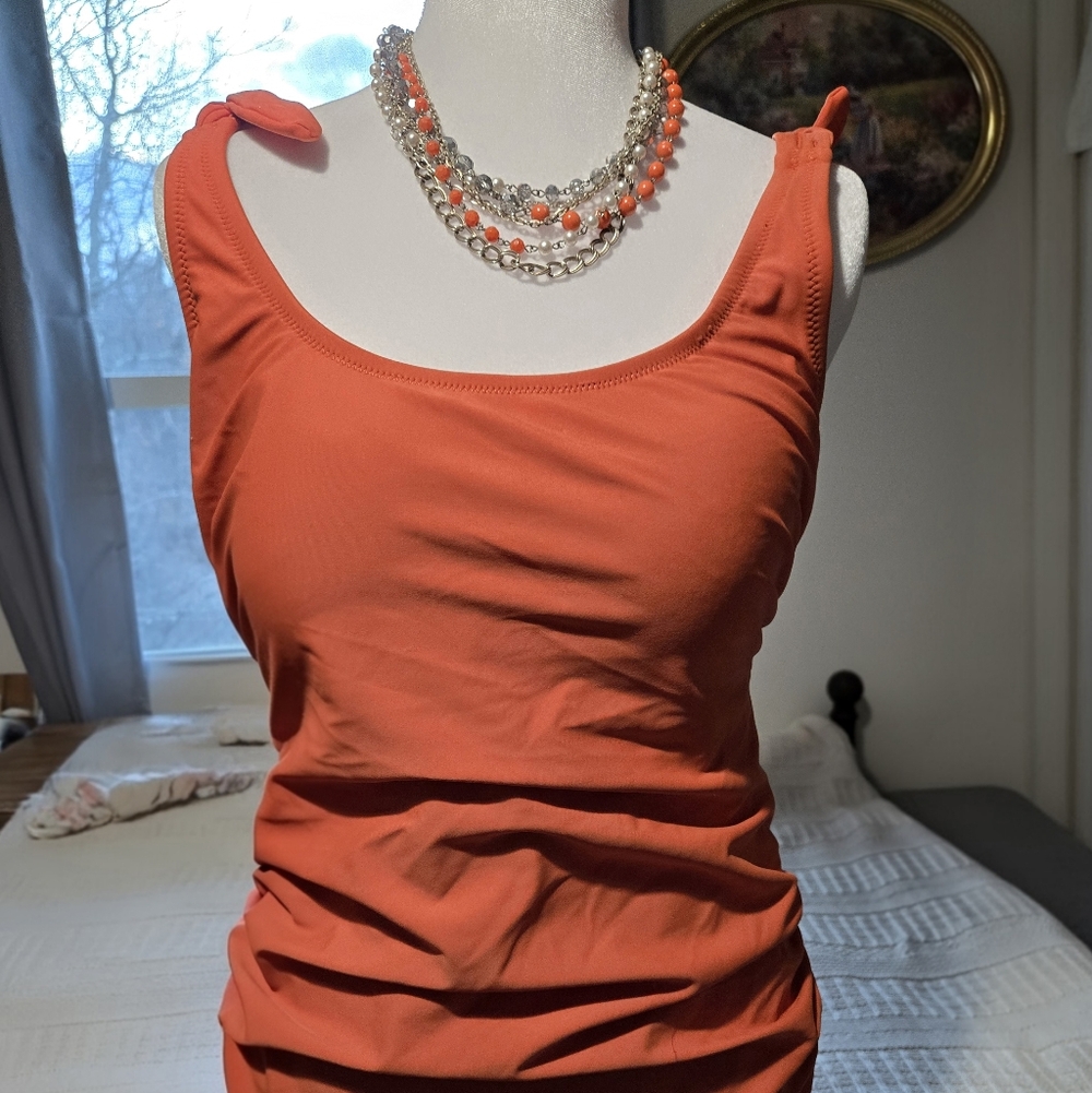 Kona Sol Vibrant Orange Tank Top